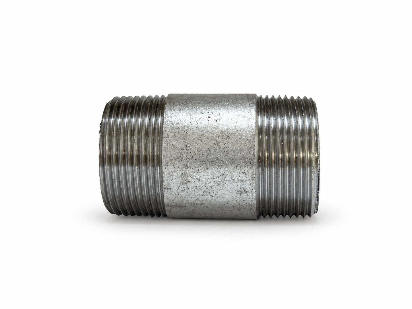 Hot-dip galvanized carbon steel double-end pipe nipple