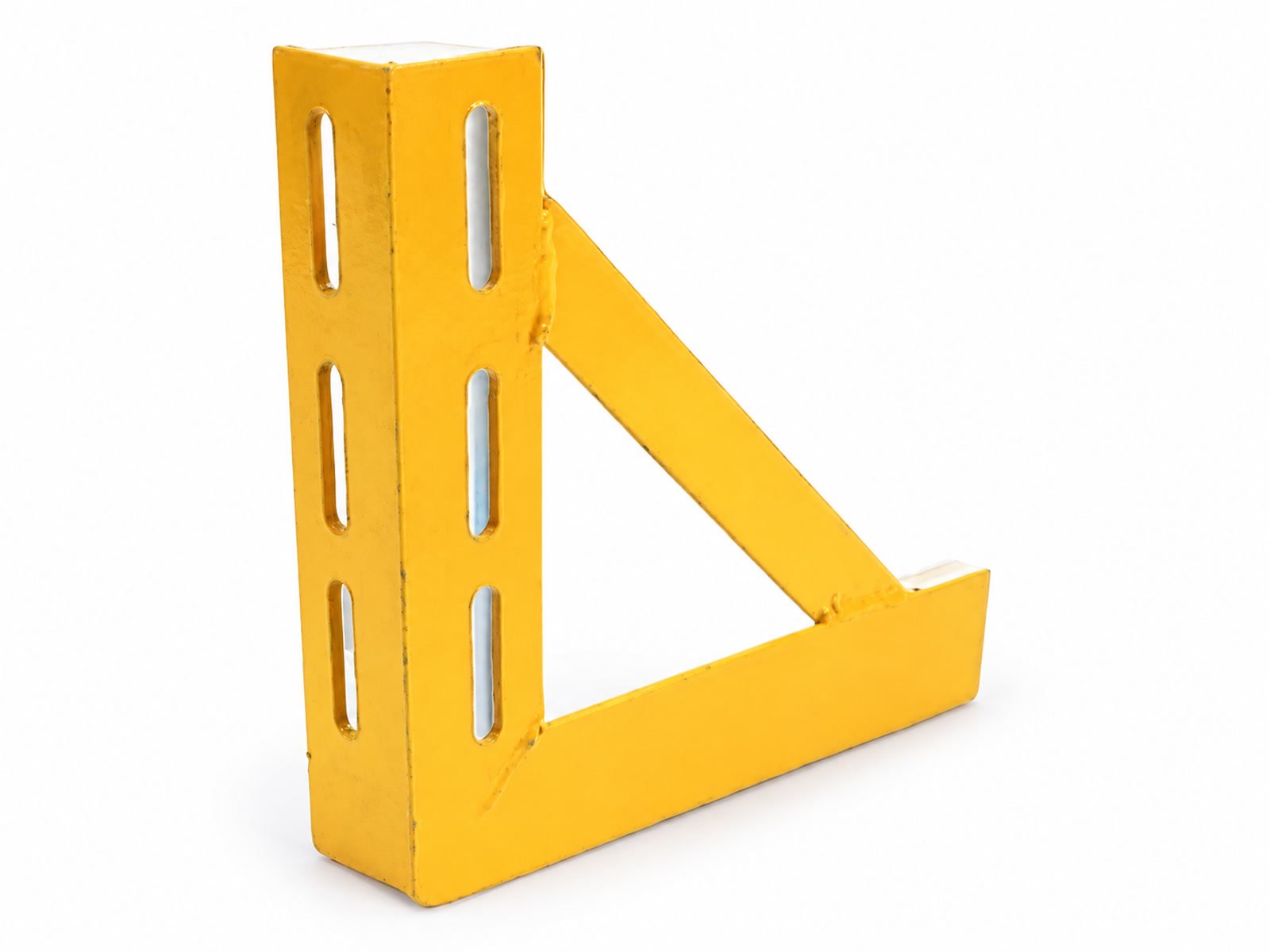 Yellow-coated slotted support bracket